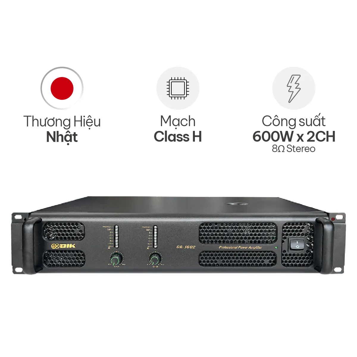 Cục đẩy công suất 2 kênh BIK CA-J602