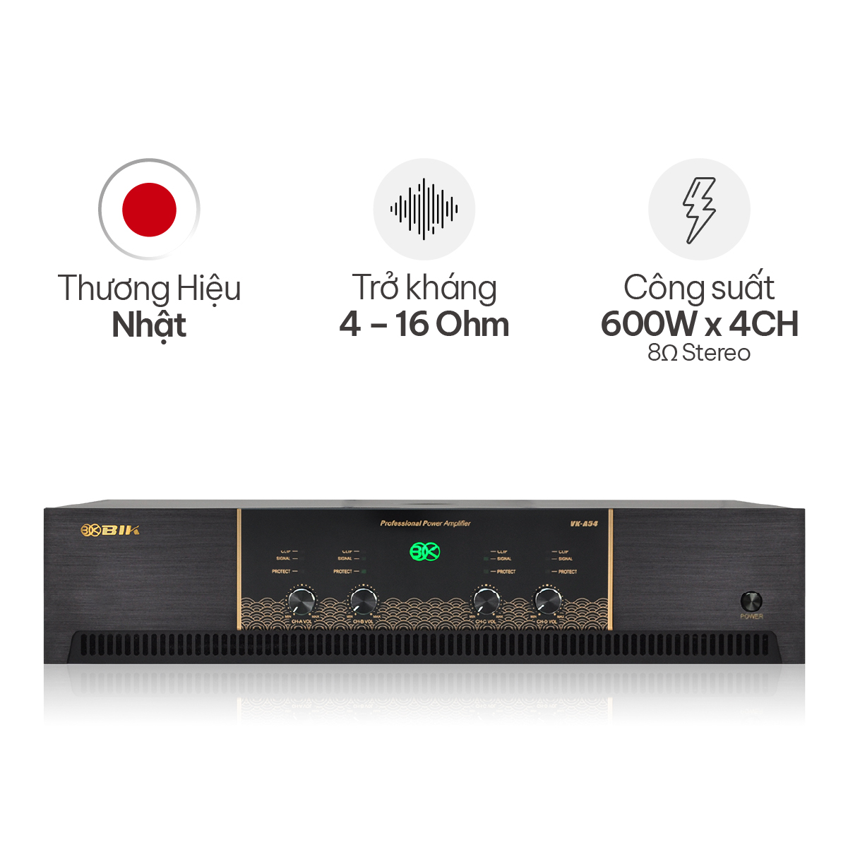 cục đẩy công suất 4 kênh BIK VK-A54