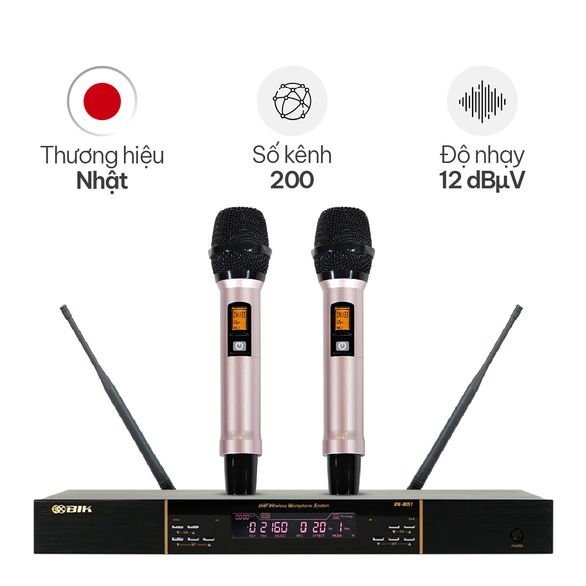 Micro không dây BIK VK- M51 (New 2026)
