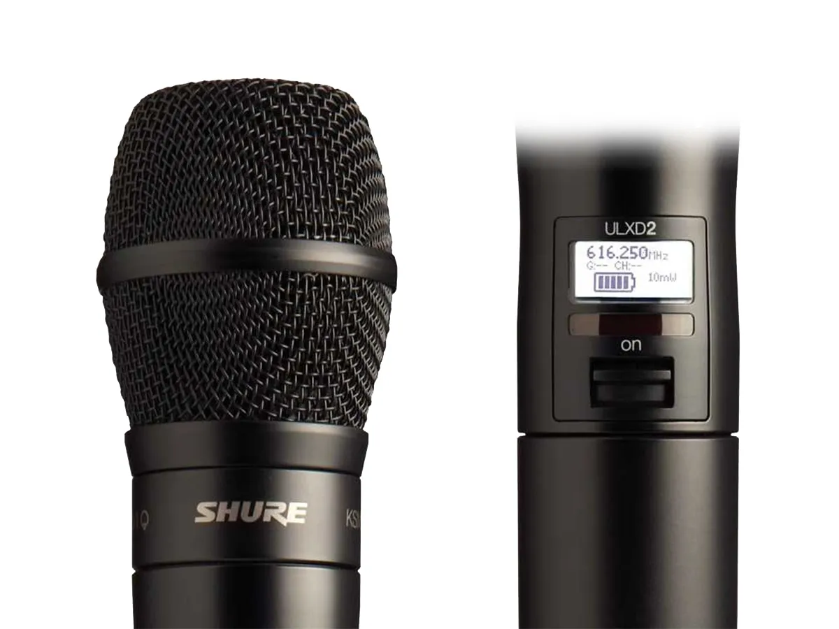 Bộ phát cầm tay với đầu Micro Shure ULXD2KSM9HS