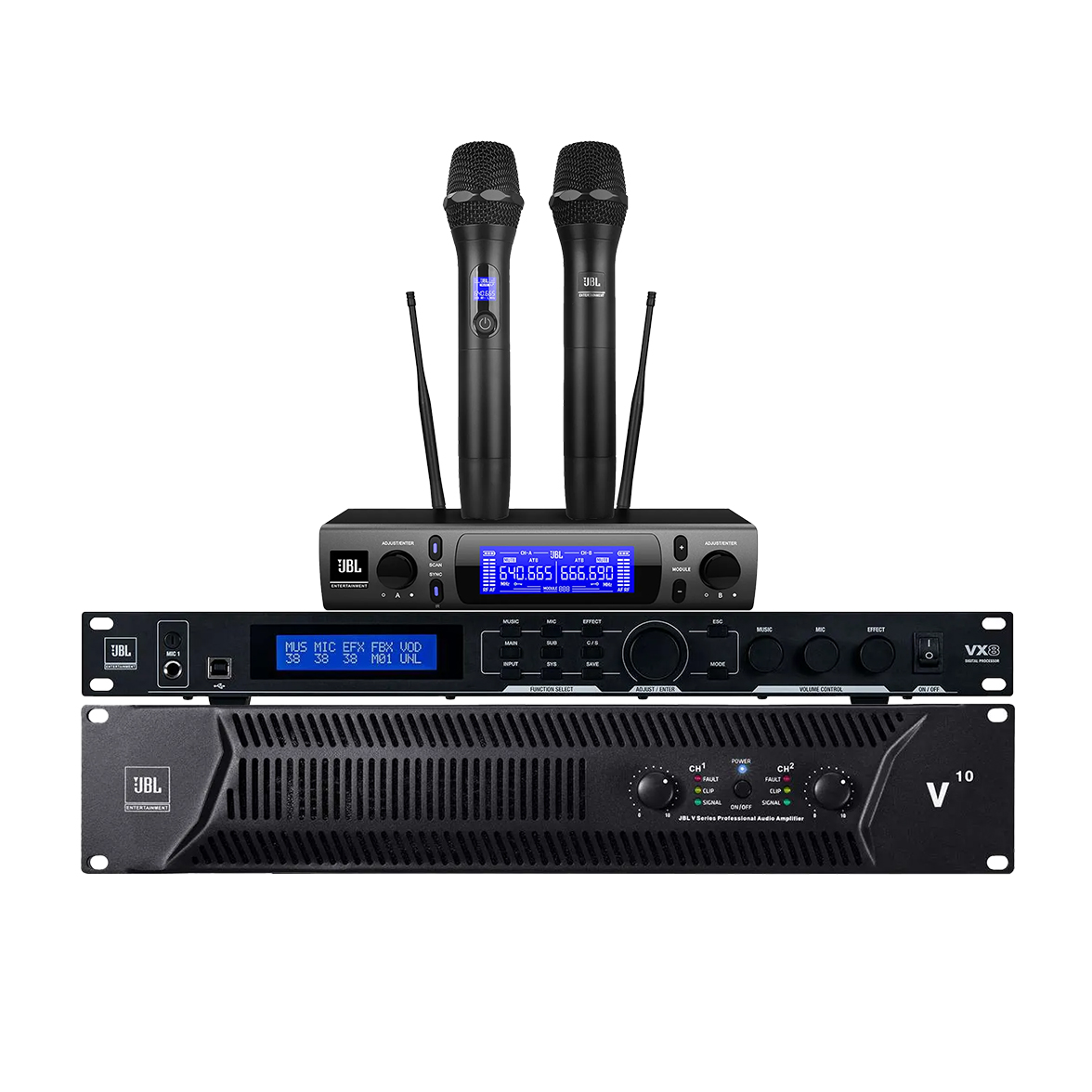 Dàn karaoke đồng bộ full JBL 09 (JBL XS15, JBL V10, JBL VX8, JBL VM300) - Hình 5