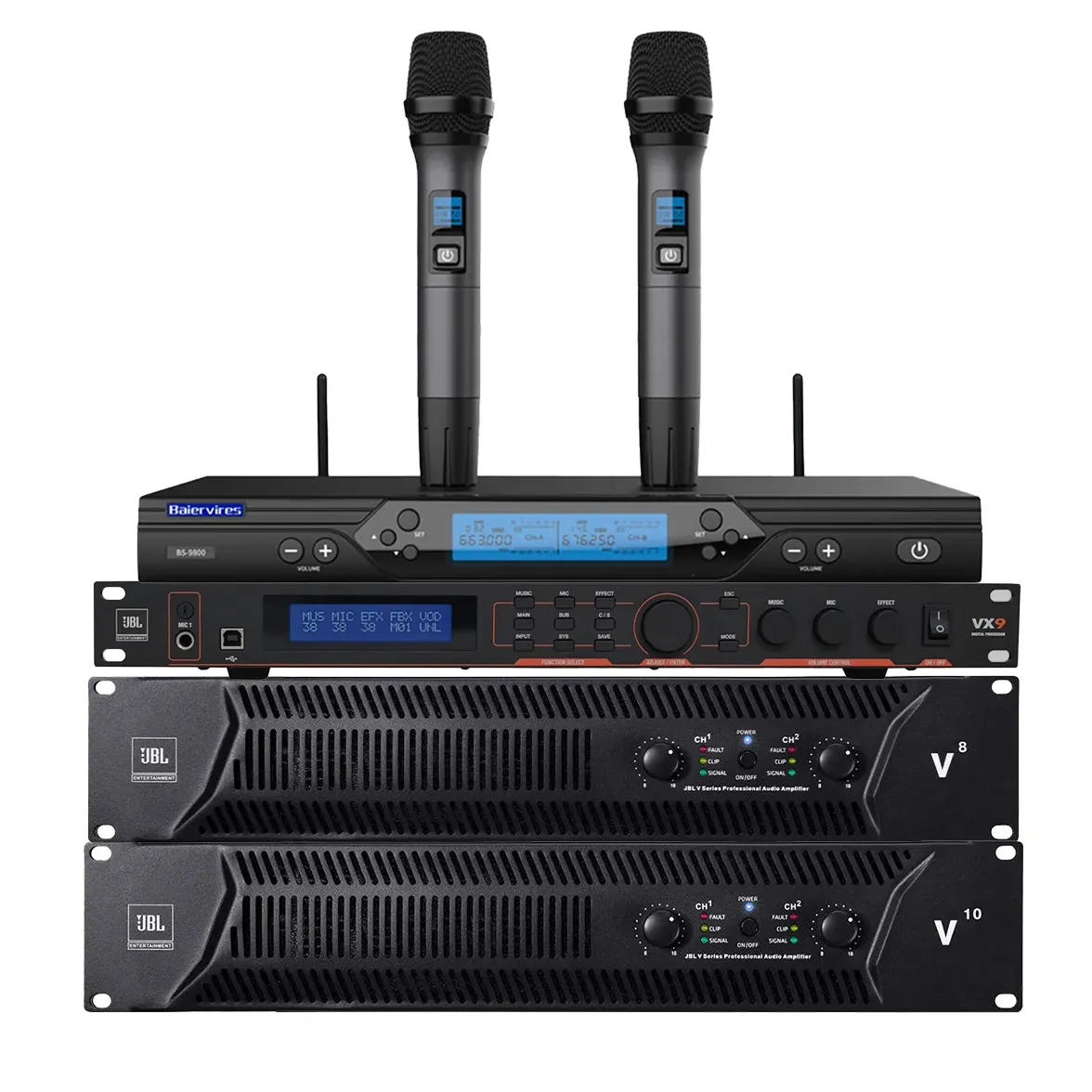 Dàn karaoke JBL Luxury 02 (JBL KP4012G2, JBL V8, JBL V10, JBL VX9, JBL CV18S, Baiervires BS9800) - Hình 8