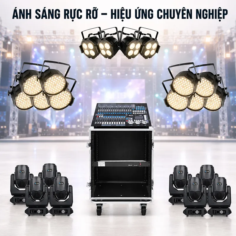 Combo đèn ánh sáng sân khấu 02