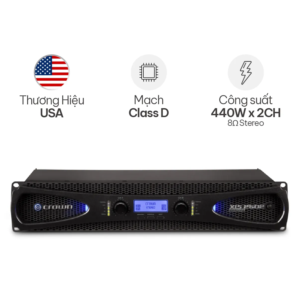 Cục Đẩy Crown XLS 2502