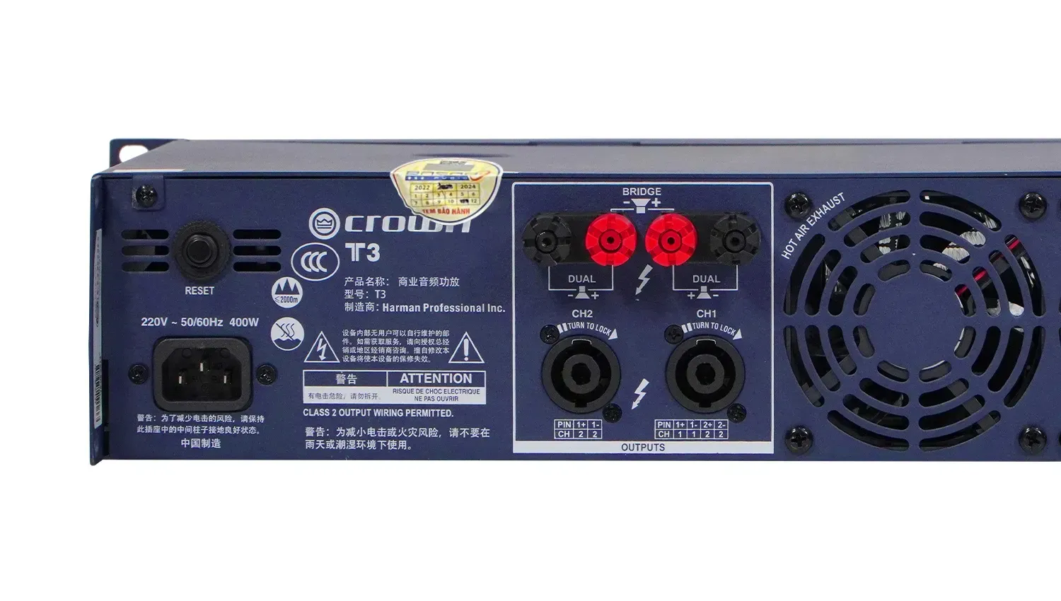 Cục đẩy công suất 2 kênh Crown T3