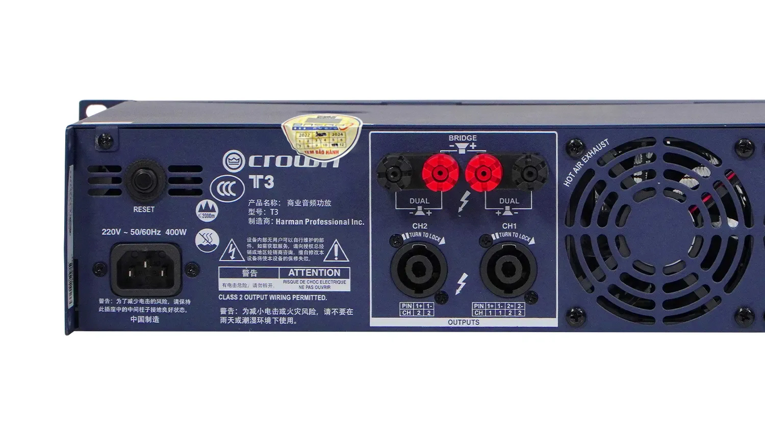 Cục đẩy công suất 2 kênh Crown T3