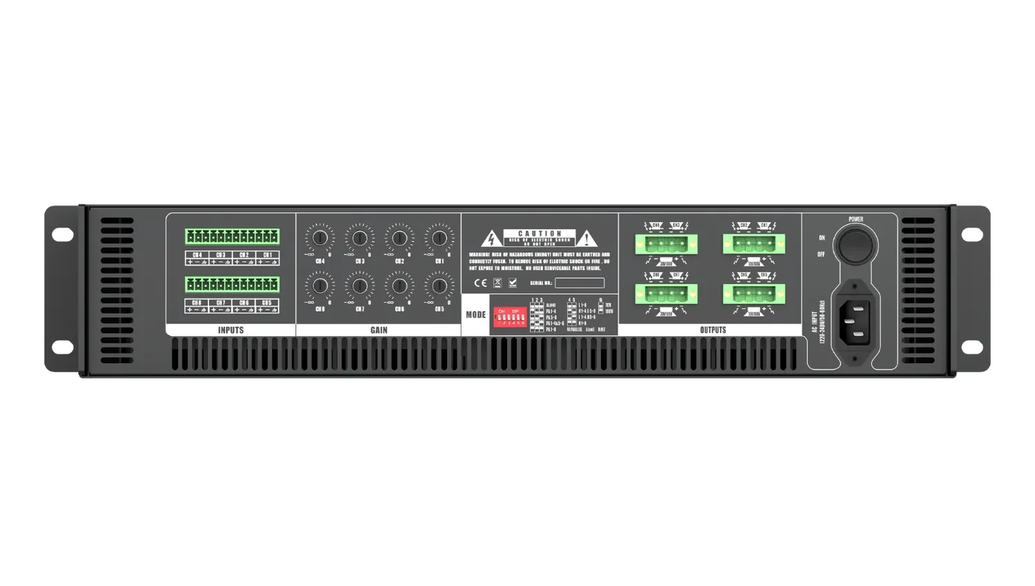 Cục đẩy 8 kênh Audiocenter Artist T8.8V (Class D, 800W) - Hình 2