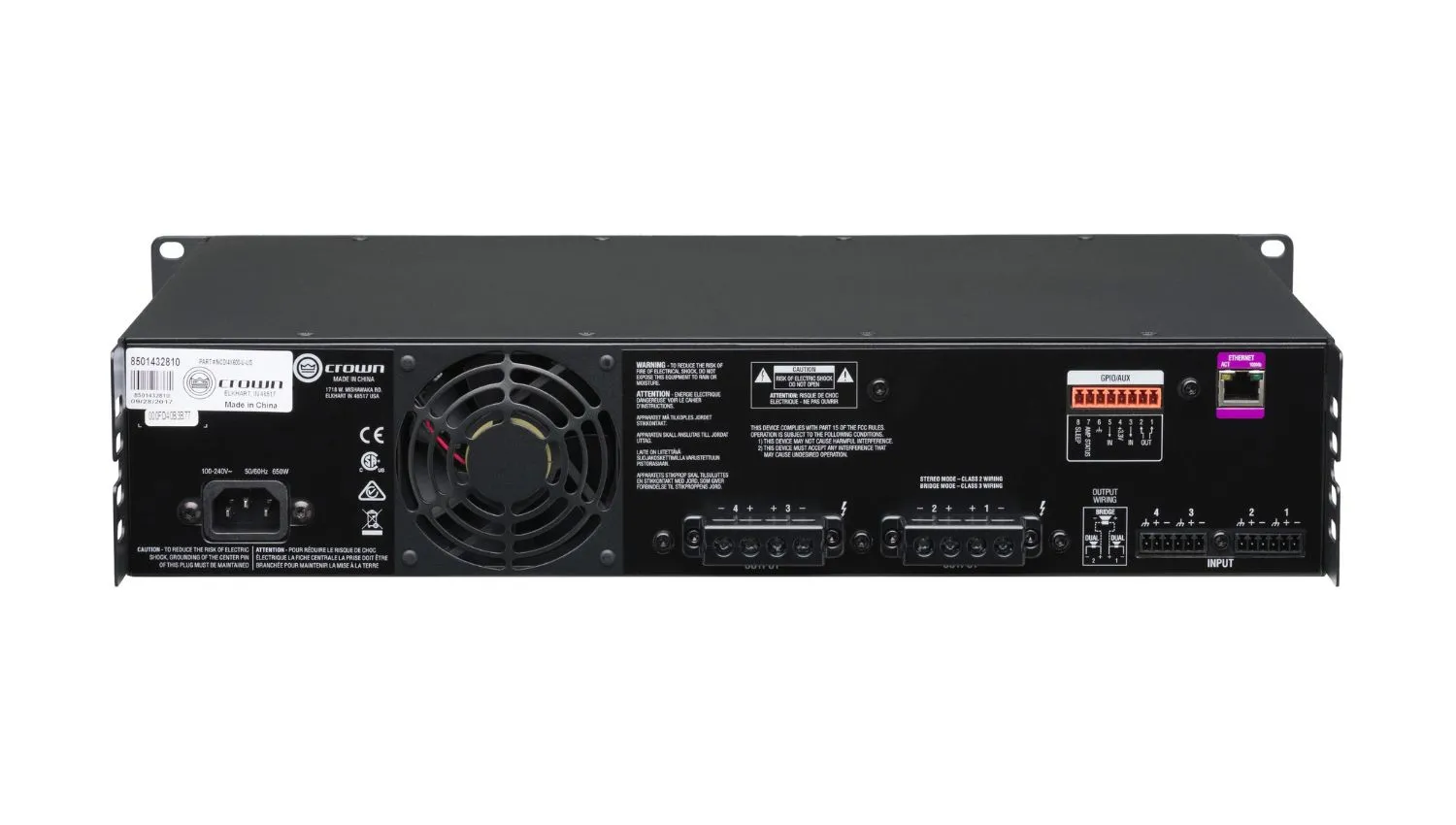 Cục đẩy công suất 4 kênh Crown CDi 4|600 (có Bridge) - Hình 7