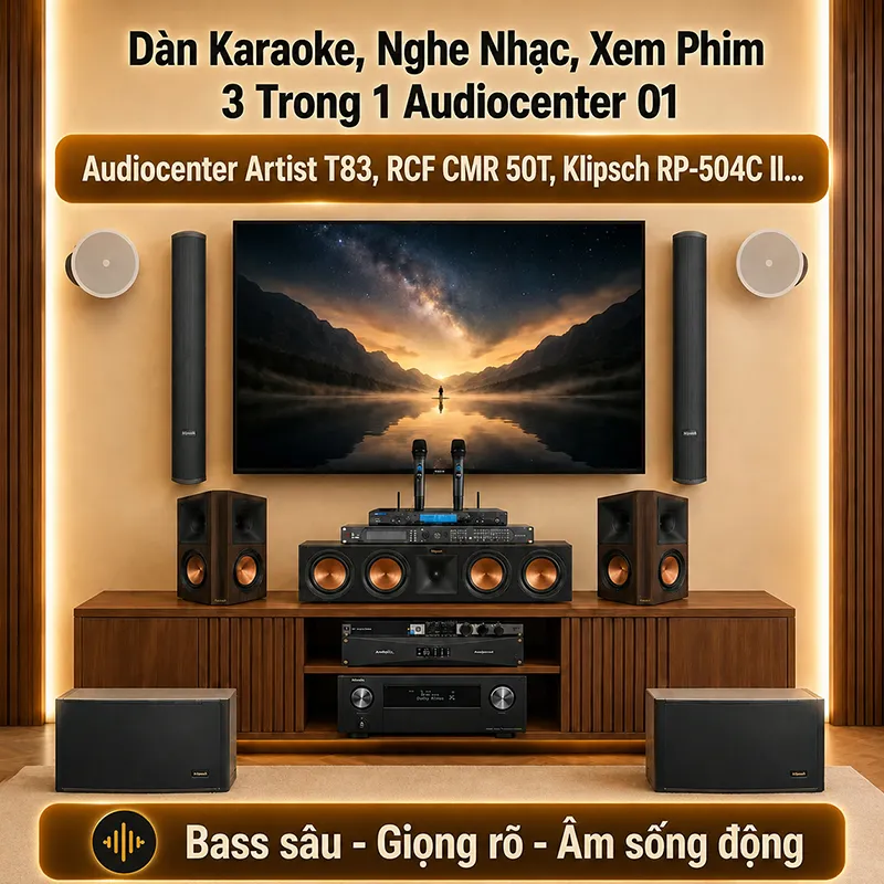 Dàn Karaoke, Nghe Nhạc, Xem Phim 3 Trong 1 Audiocenter 01