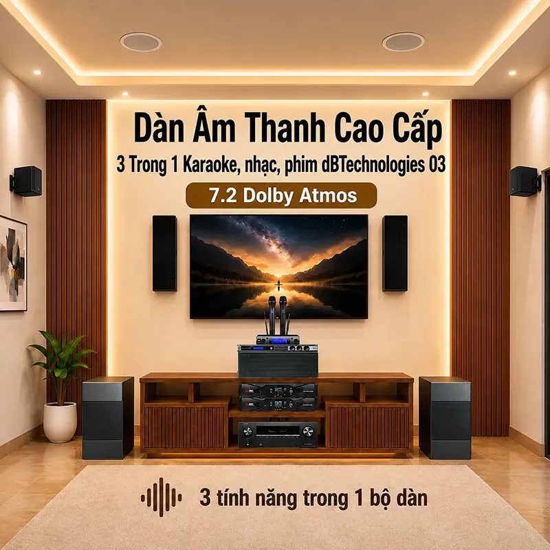 Dàn âm thanh cao cấp 3 Trong 1 karaoke, nhạc, phim dBTechnologies 03