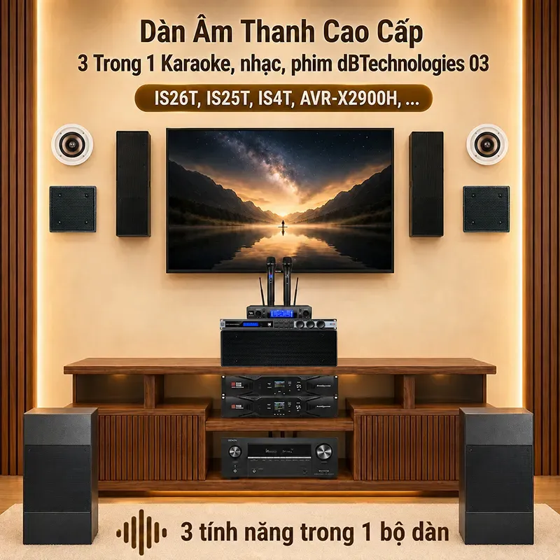 Dàn âm thanh cao cấp 3 Trong 1 karaoke, nhạc, phim dBTechnologies 03