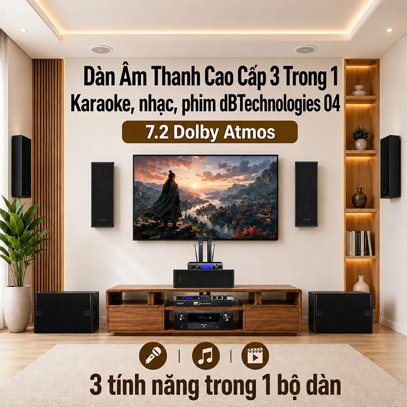 Dàn âm thanh cao cấp 3 Trong 1 karaoke, nhạc, phim dBTechnologies 04