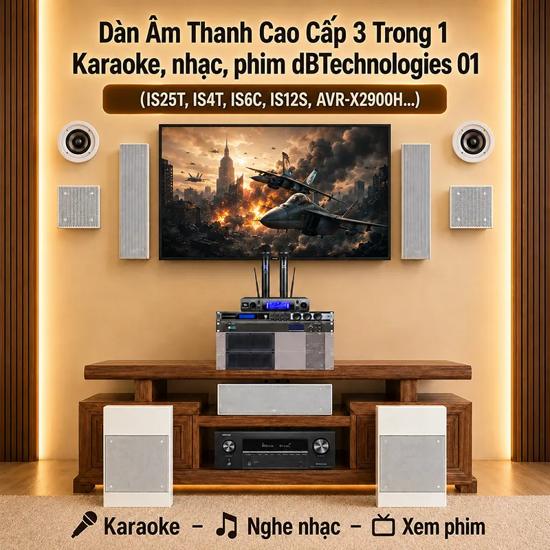 Dàn âm thanh cao cấp 3 trong 1 karaoke, nhạc, phim dBTechnologies 01