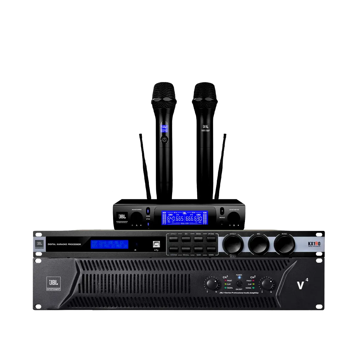 Dàn karaoke cao cấp JBL 42 (JBL XS08, JBL V4, JBL KX190, JBL VM300) - Hình 4