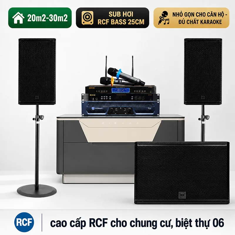 Dàn karaoke cao cấp RCF cho chung cư, biệt thự 06