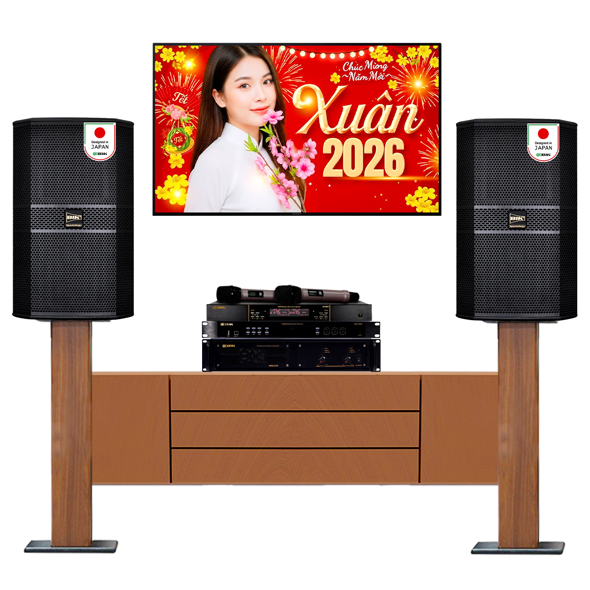 Dàn karaoke đồng bộ BIK New 2026-13 (BIK BBK-S312, BIK VM620A, BIK BPR-5800, BIK VK- M51)