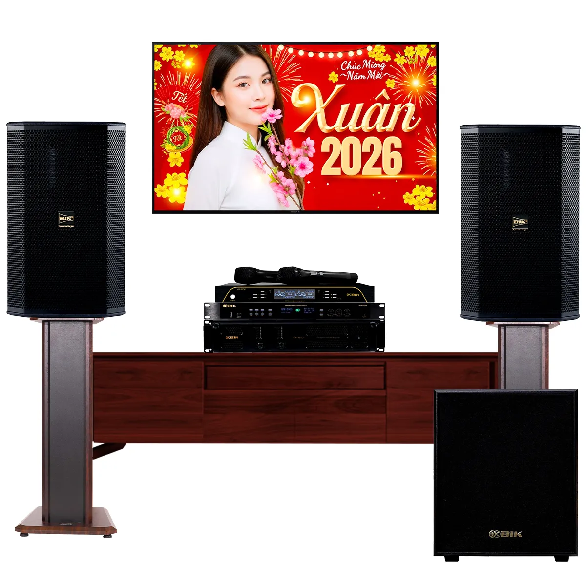 Dàn karaoke gia đình BIK 45 (BIK BSP 412II, BIK CA-J602, BIK BPR-5800, BIK BJ-W25AV II, BIK BJ-U200)
