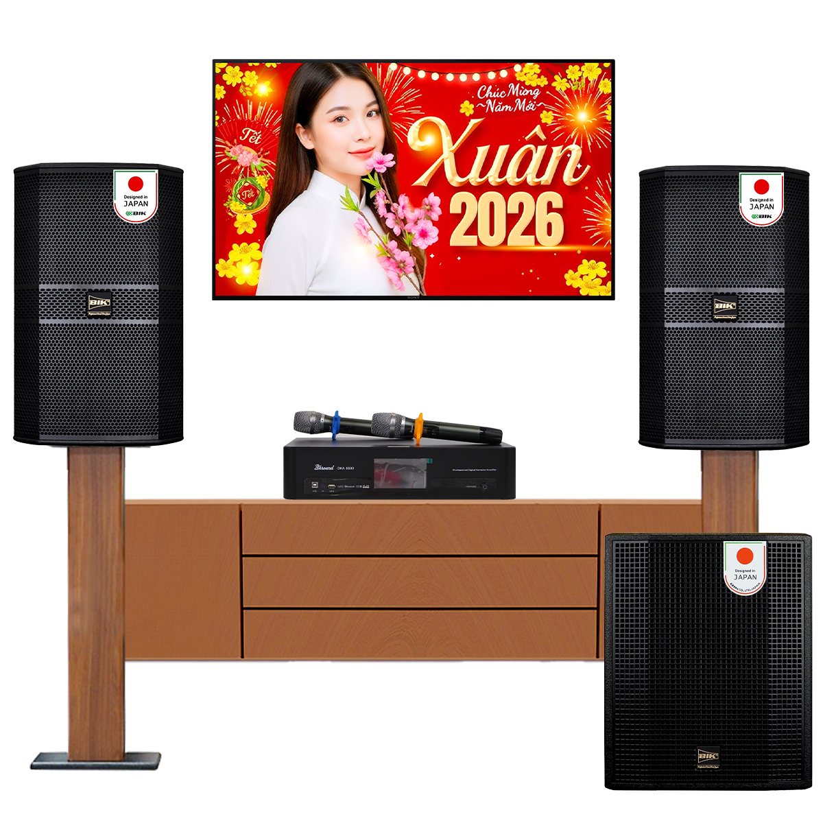 Dàn karaoke gia đình BIK15 (BIK BBK-S312, Bksound DKA 8500, BIK BBK-W55A)