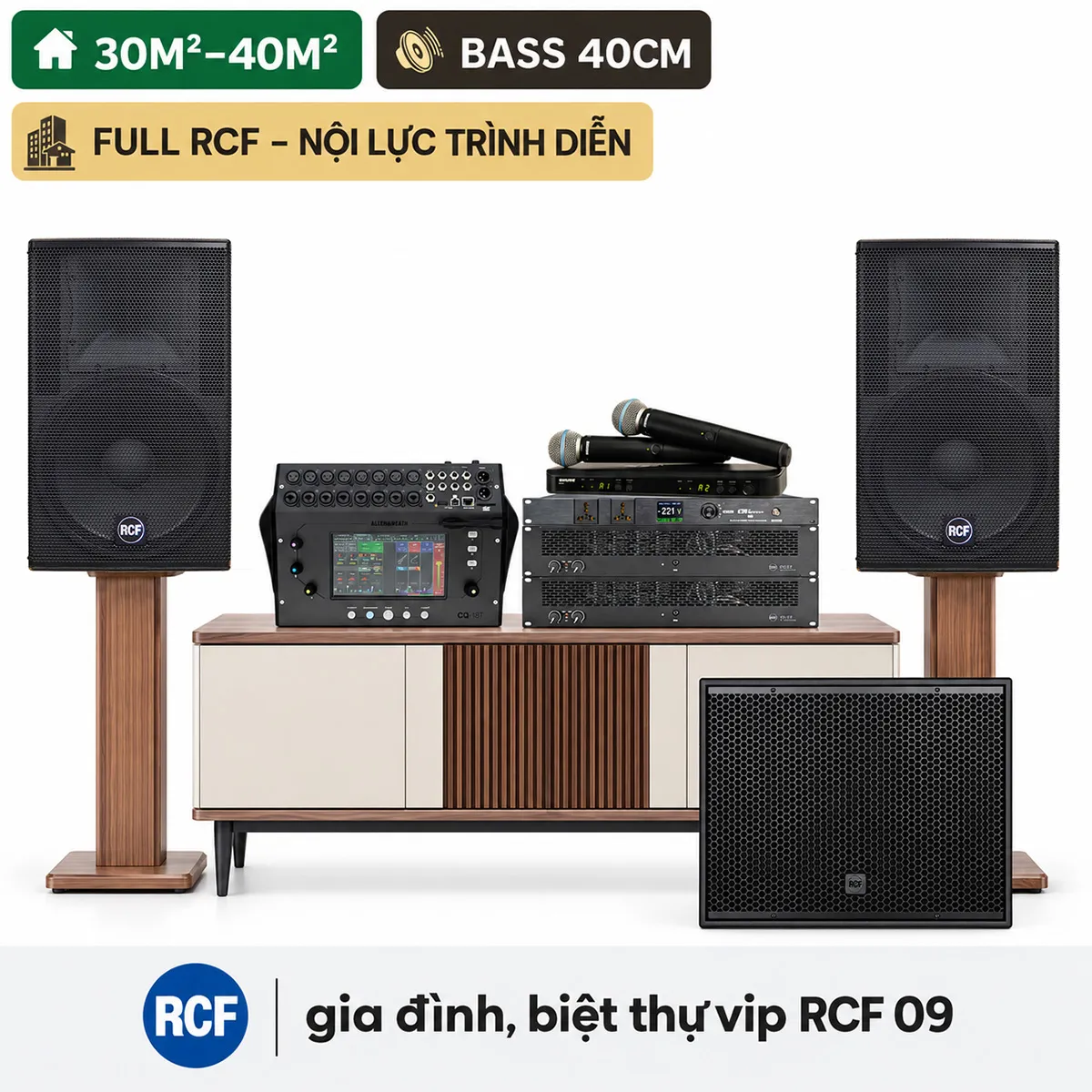 Dàn karaoke gia đình, biệt thự vip RCF 09