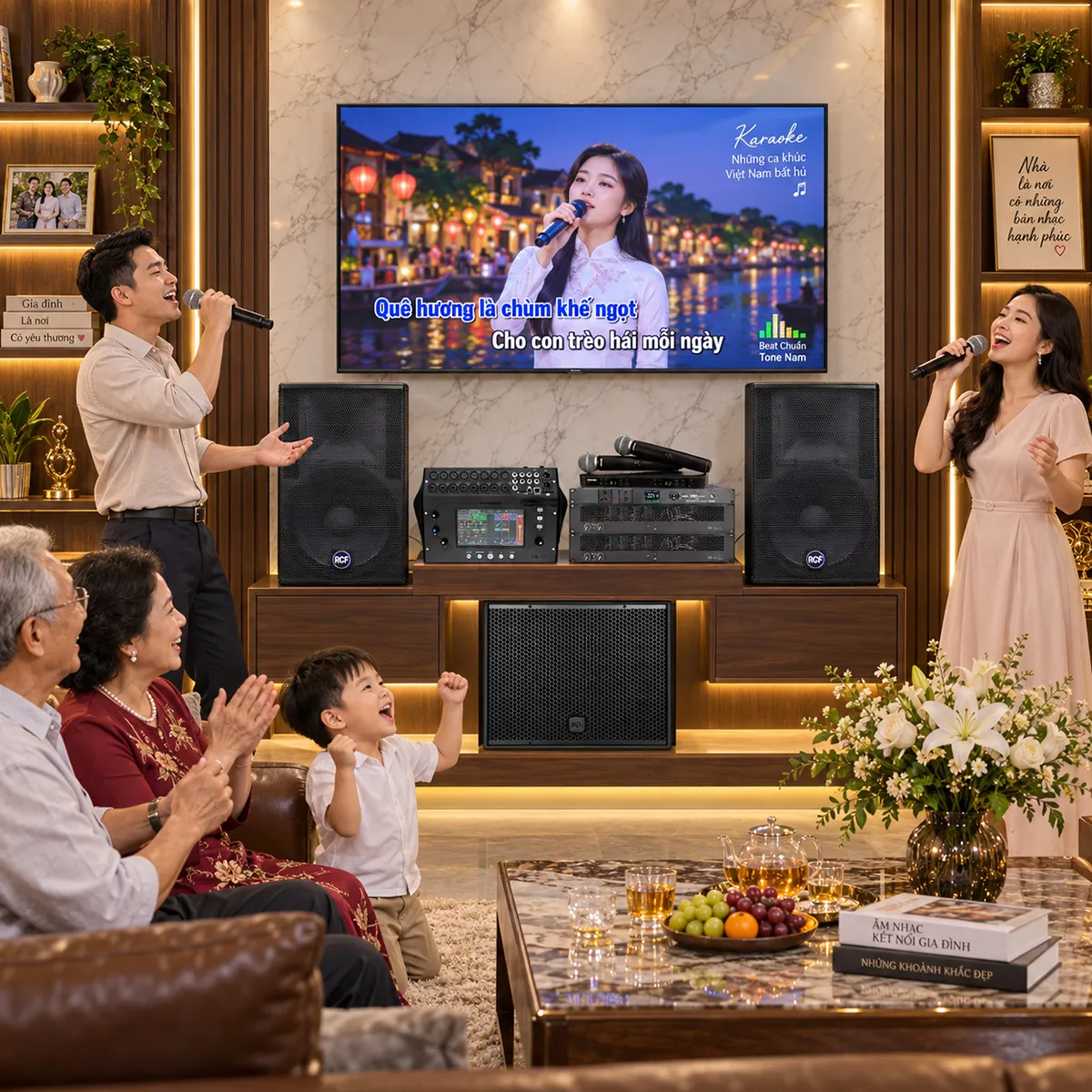 Dàn karaoke gia đình, biệt thự vip RCF 09