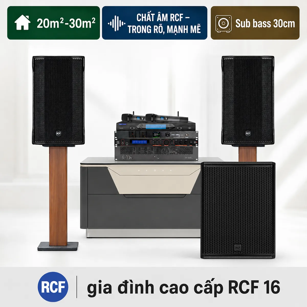 Dàn karaoke gia đình cao cấp RCF 16