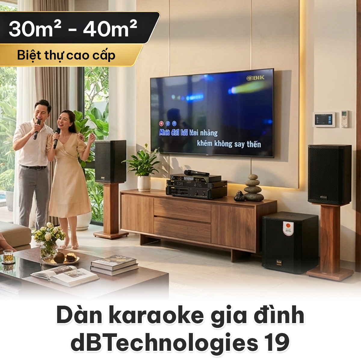 Dàn karaoke gia đình dBTechnologies 19 (dBTechnologies LVXP10, BIK VM620A, BIK BPR-5800, BIK BBK-W25A, BIK BJ-U200)