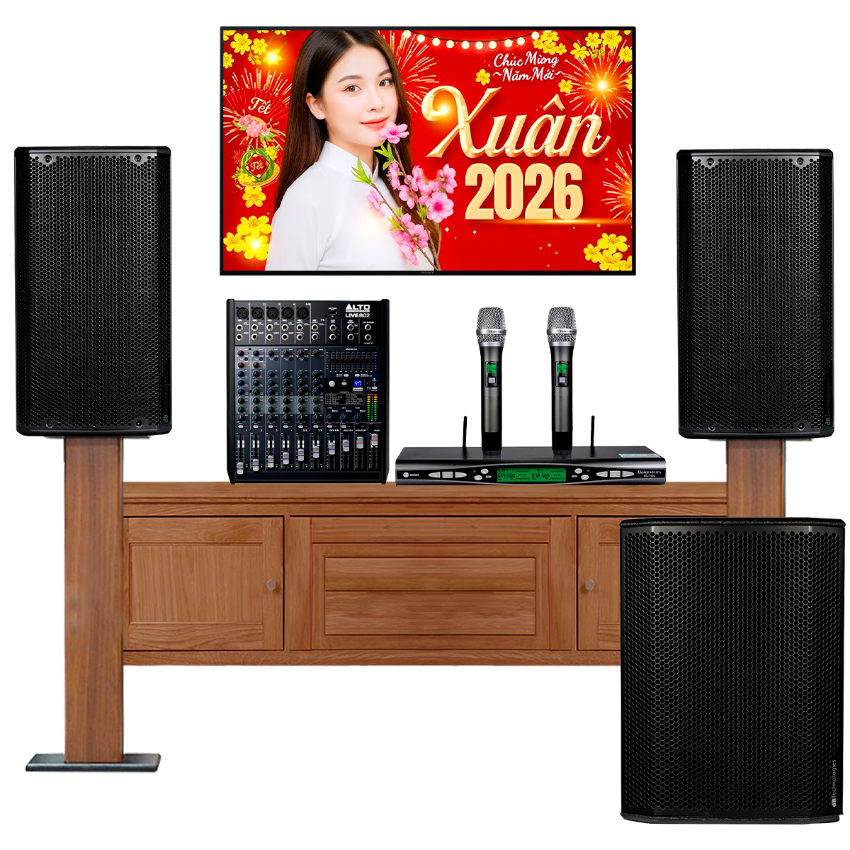 Dàn karaoke - sân khấu dBTechnologies 02 (dBTechnologies Opera 12, Live802, dBTechnologies Sub615, BS-790S) - Hình 2