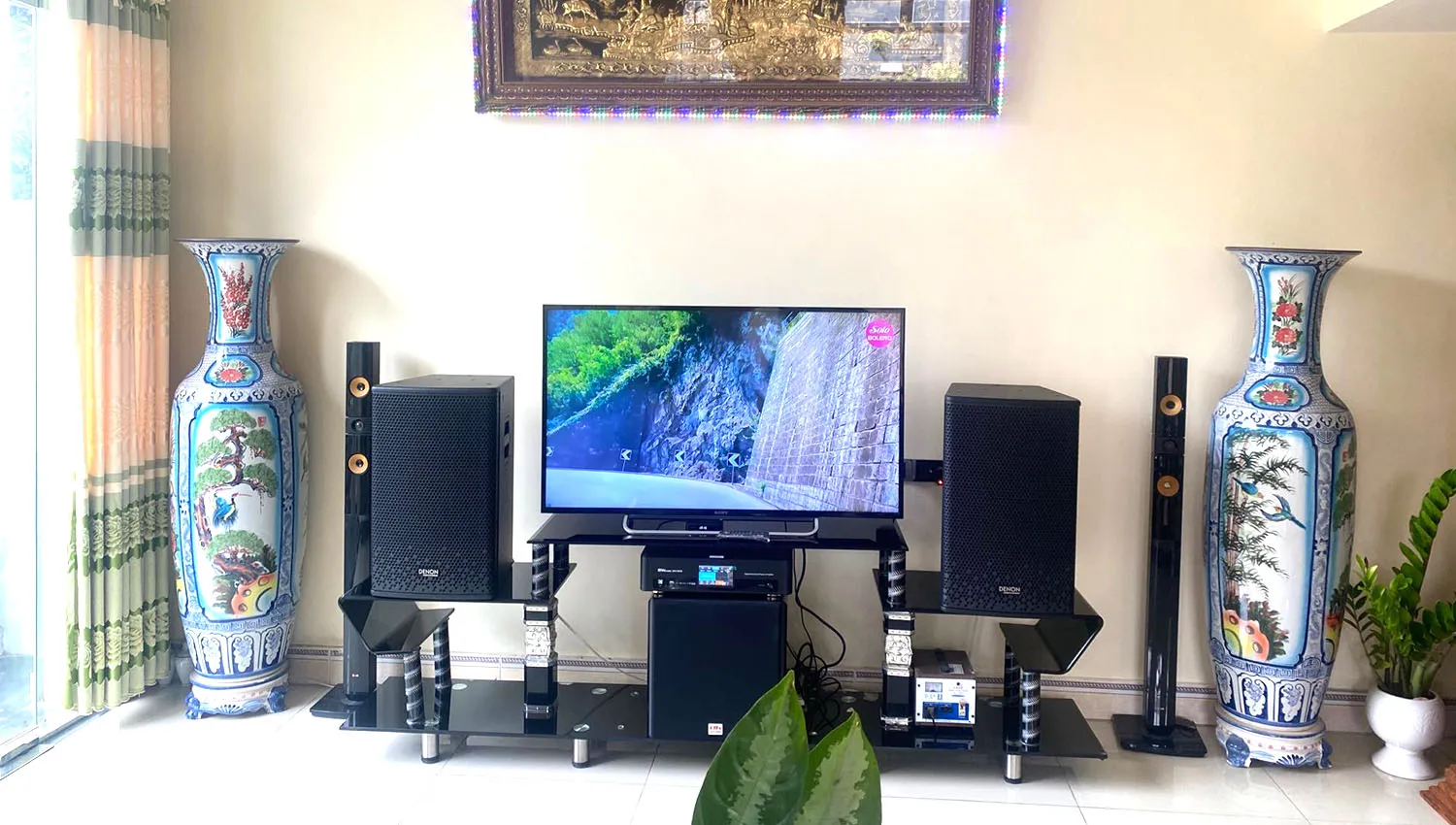 Dàn loa Denon R212 lắp đặt cho gia đình khách hàng