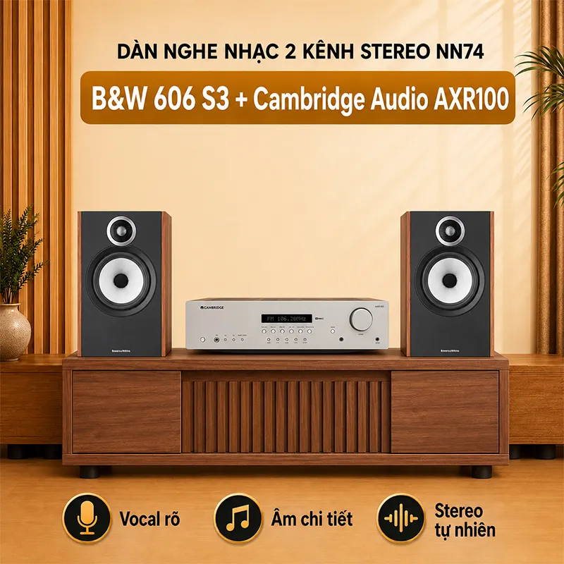 Dàn nghe nhạc 2 kênh Stereo NN74