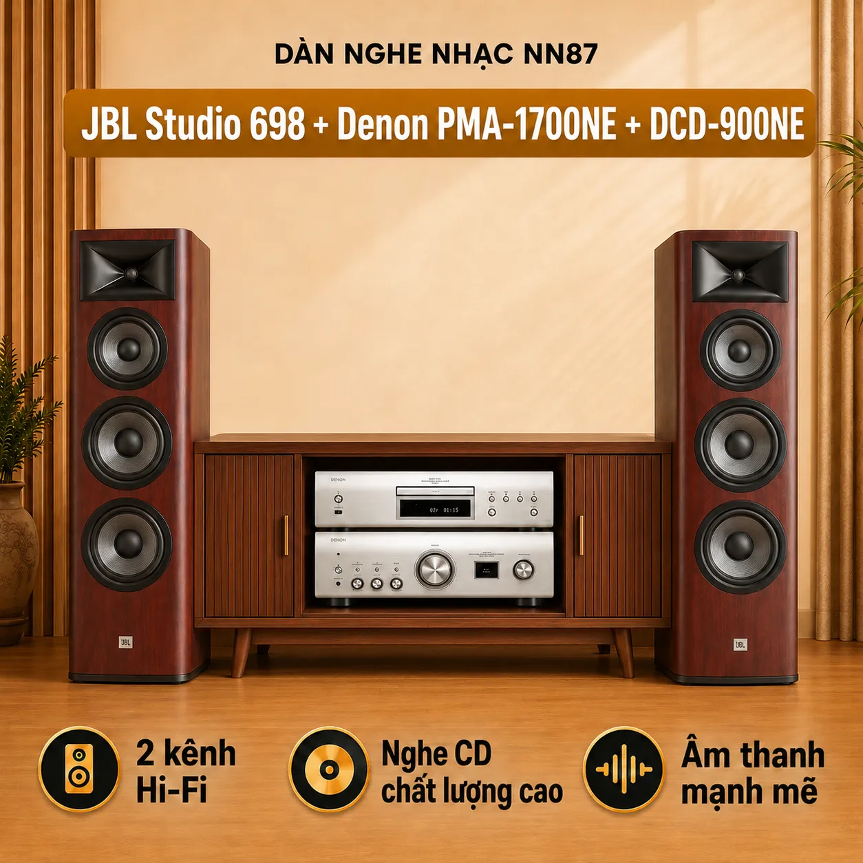 Dàn nghe nhạc 2 kênh Stereo NN87