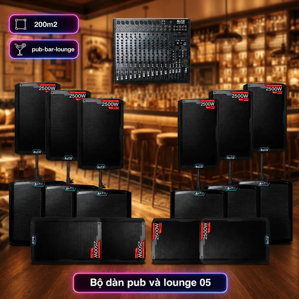 Hệ thống âm thanh quán PUB & Lounge cao cấp 05