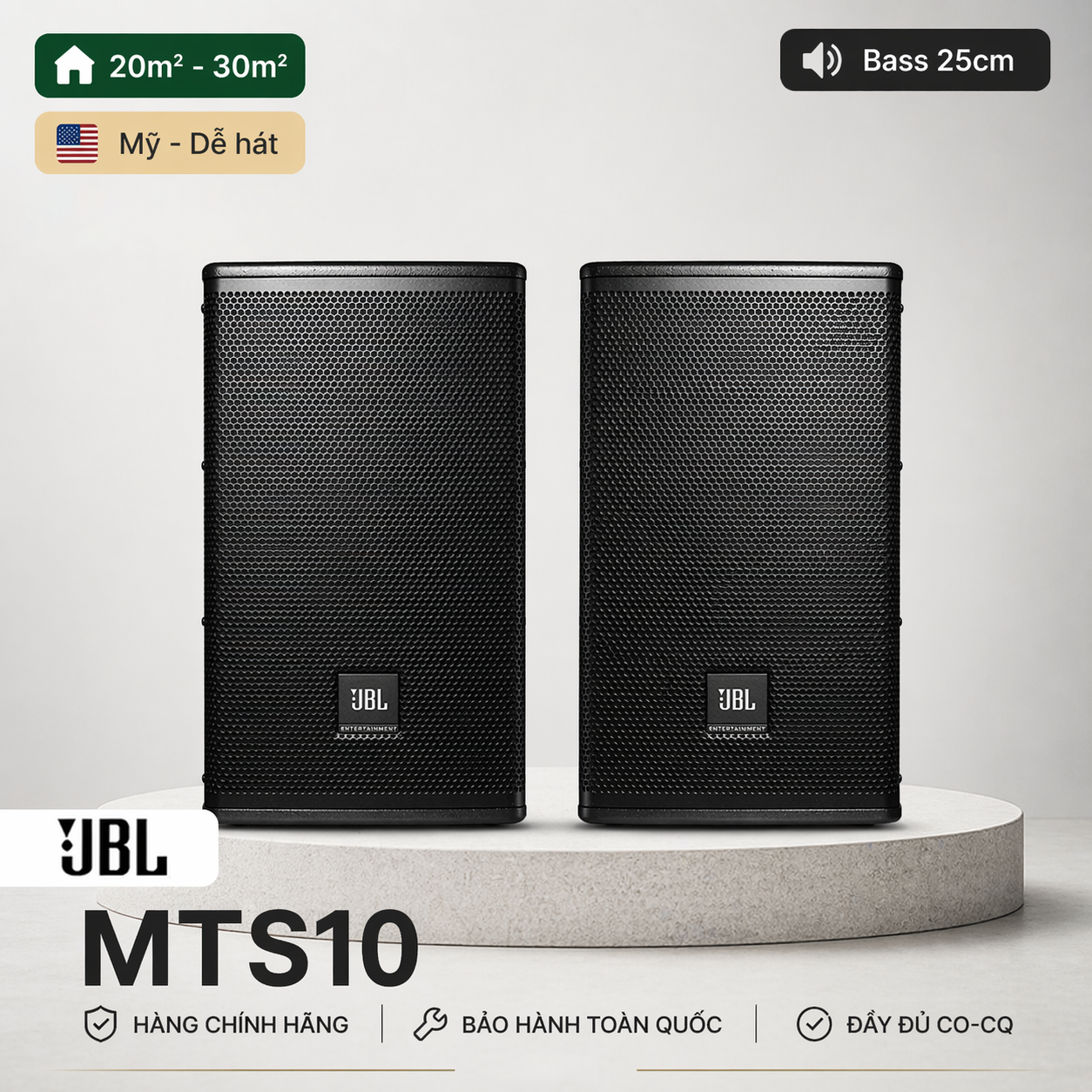 Loa karaoke JBL MTS10 (Full bass 25cm, Ba Sao)