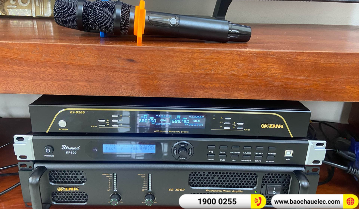 Lắp đặt d&agrave;n Karaoke BIK hơn 37tr cho anh Nam tại Hải Dương