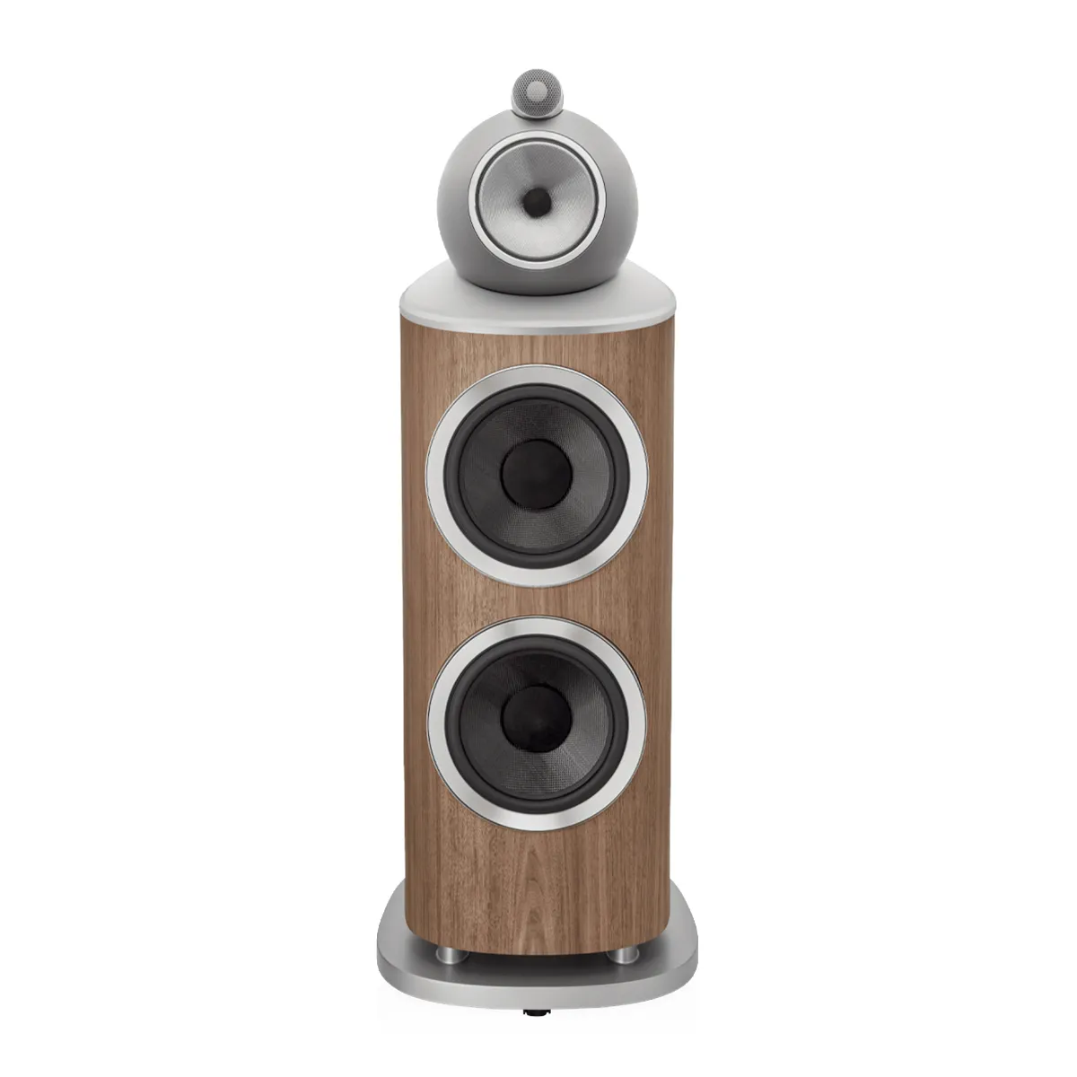 Loa B&W 801 D4 Walnut mặt trước
