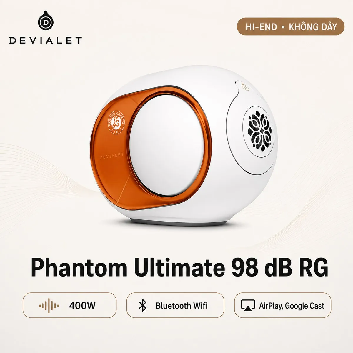 Loa Devialet Phantom Ultimate 98 dB Roland-Garros