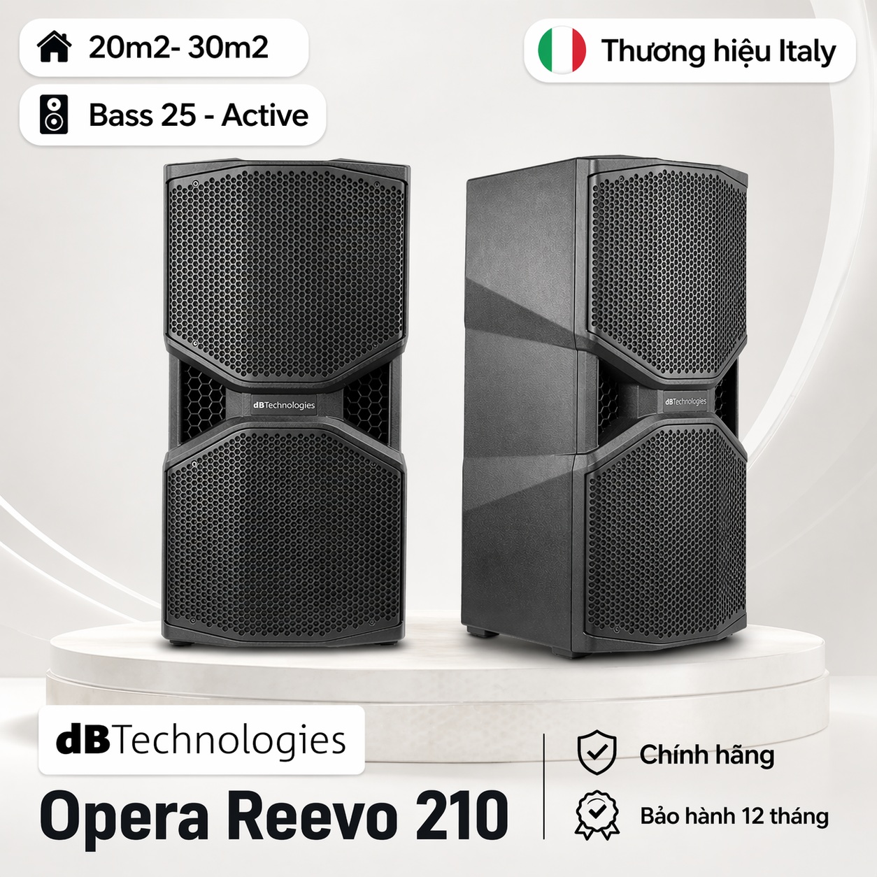 Loa dBTechnologies Opera Reevo 210 (Bass đôi 25cm, Active, Made in Italy, Từ Neo)