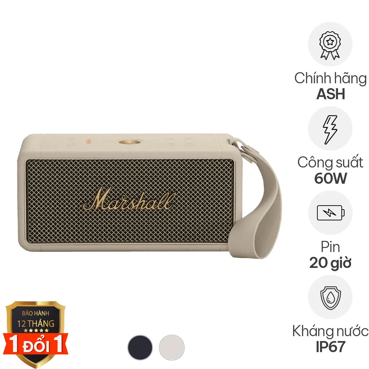 Loa Marshall Middleton (60W, Âm thanh 360 độ, Bluetooth 5.1)