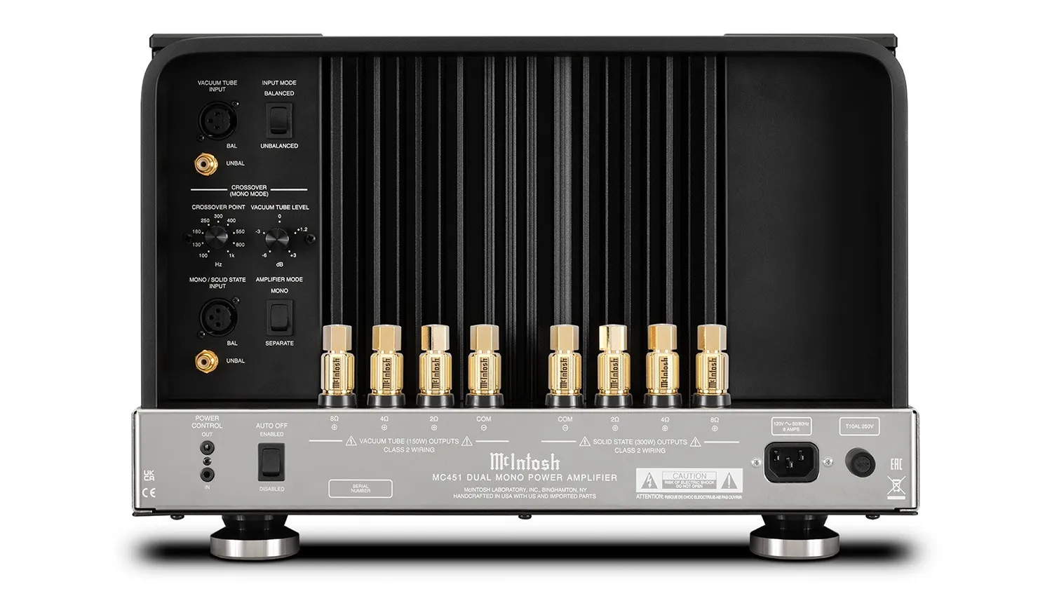 Power Amply McIntosh MC451 mặt sau