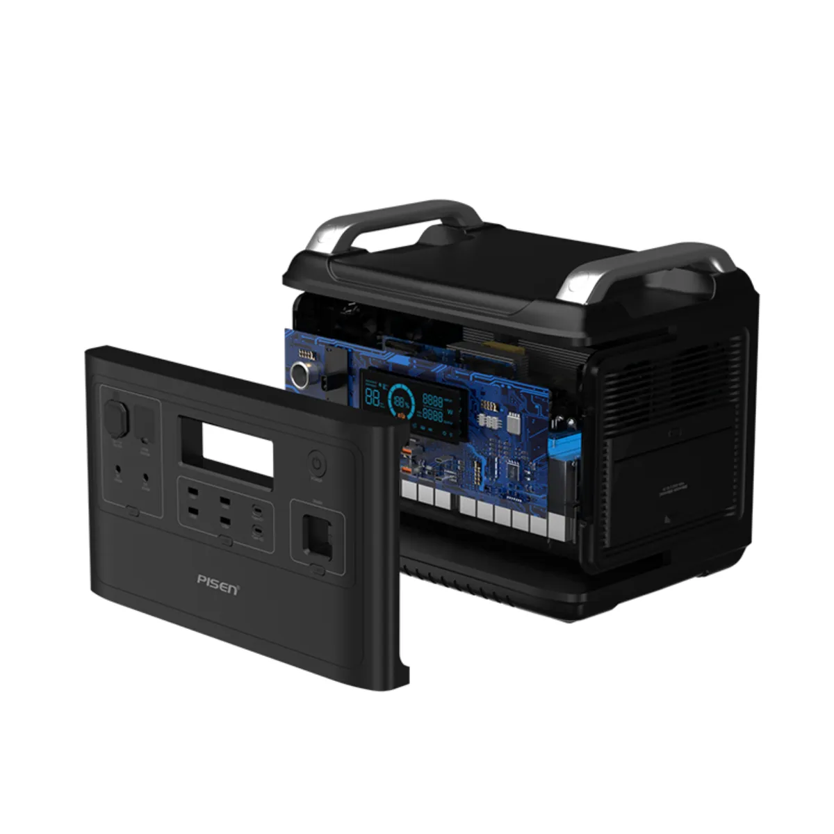 Trạm sạc di động, cấp điện AC & DC Pisen Digital Power Station 2000W LiFePO4 - Hình 4