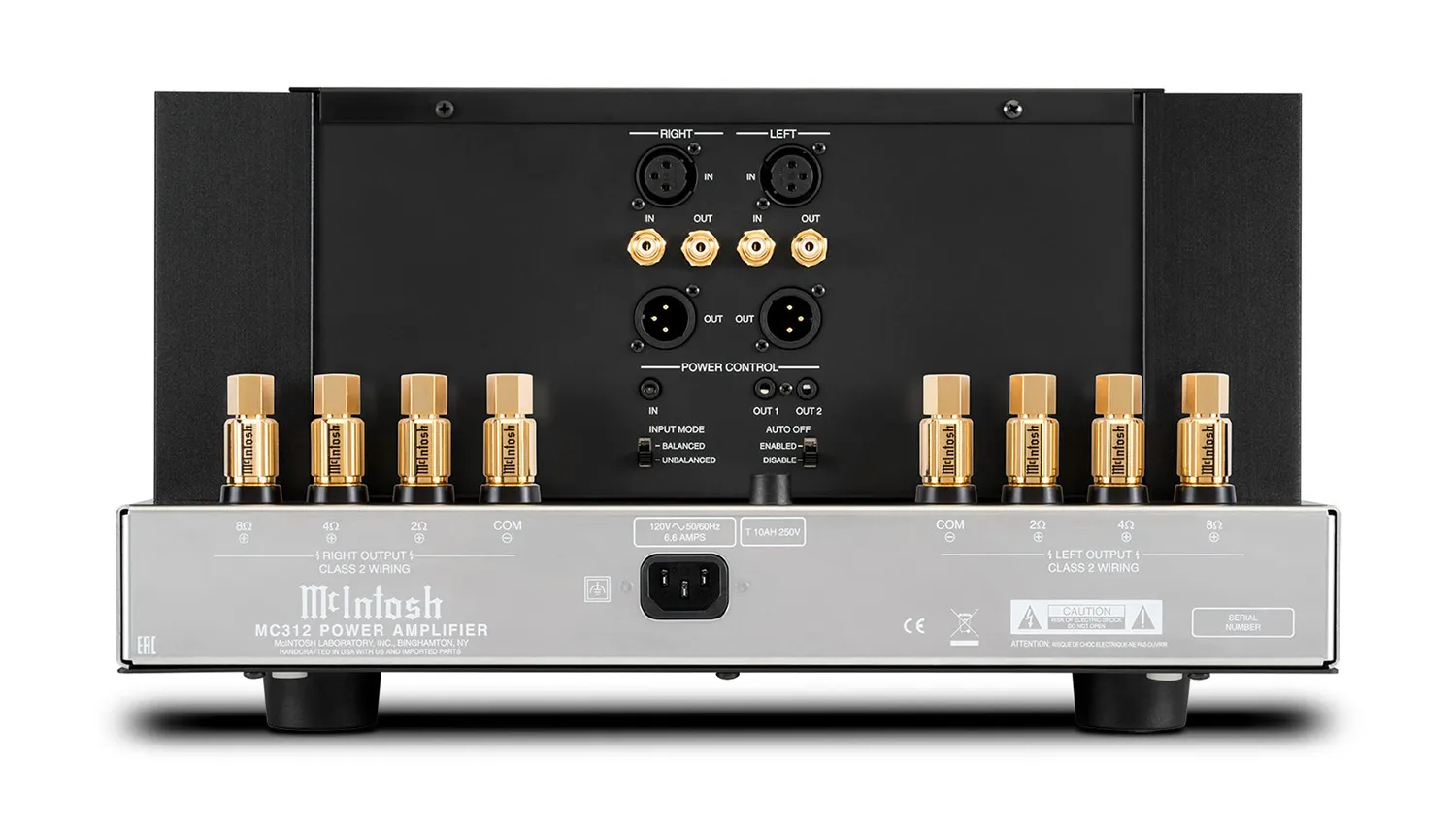 Power Amply McIntosh MC312 mặt sau
