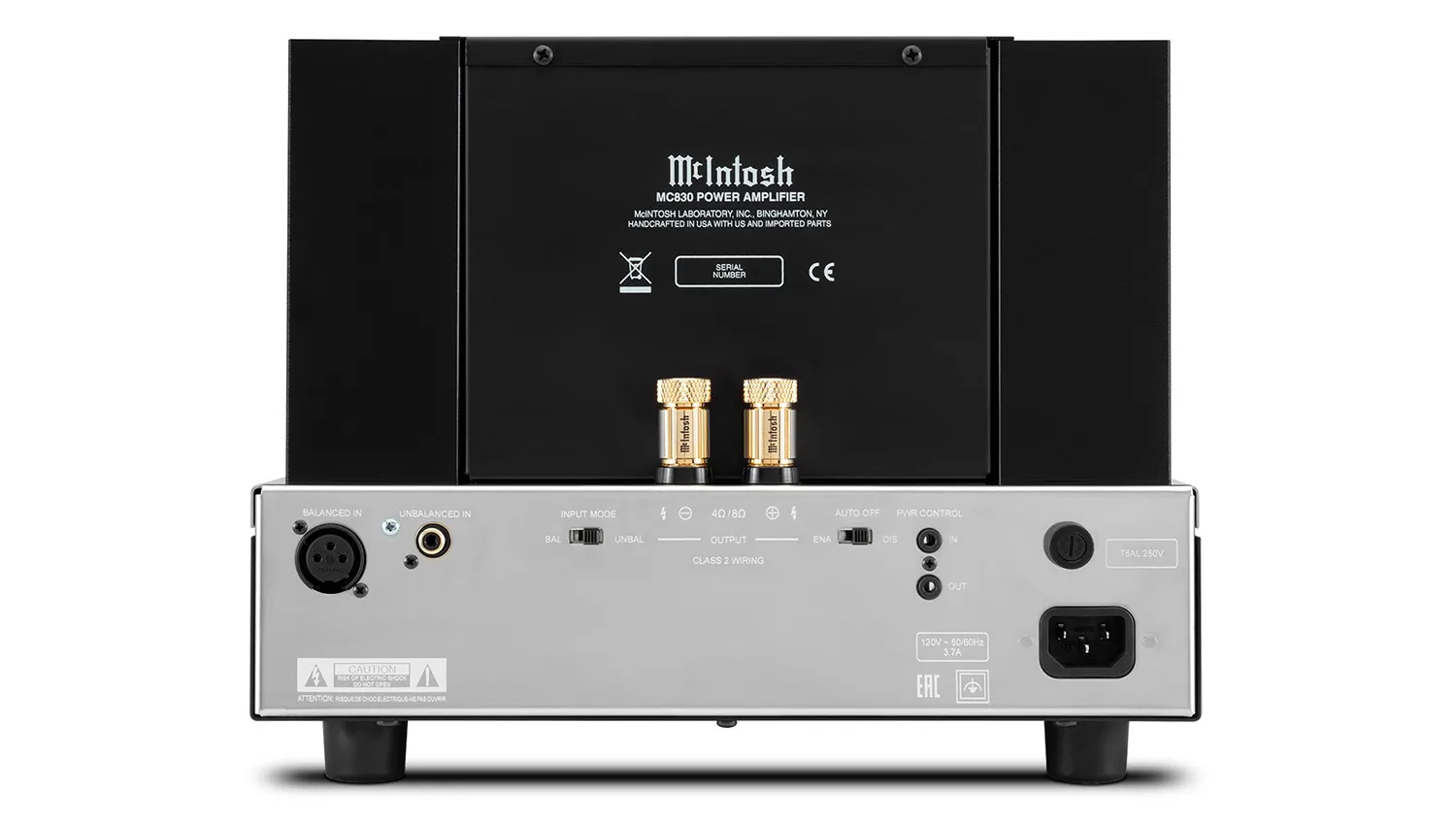 Power Amply McIntosh MC830 mặt sau