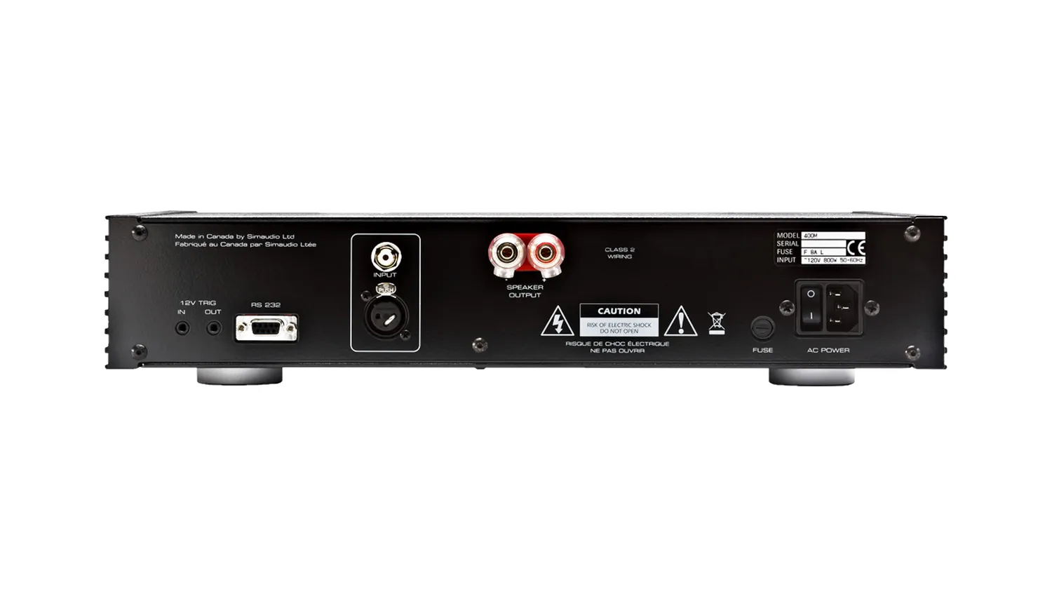 Power Amply Moon Neo 400M mặt sau