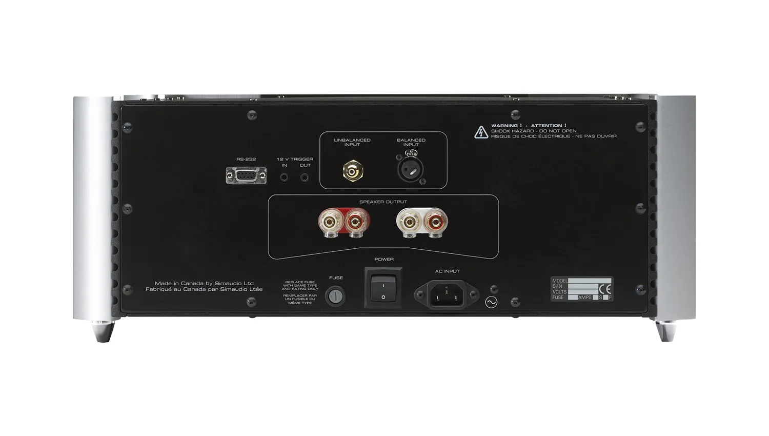 Power Amplifiers Moon Evolution 880M mặt sau