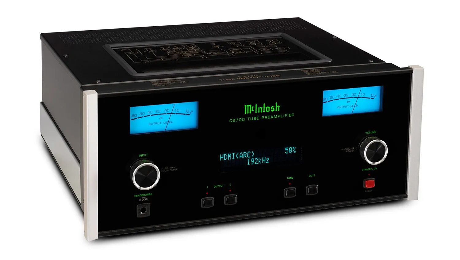 Pre Amply McIntosh C2700 mặt nghiêng phải