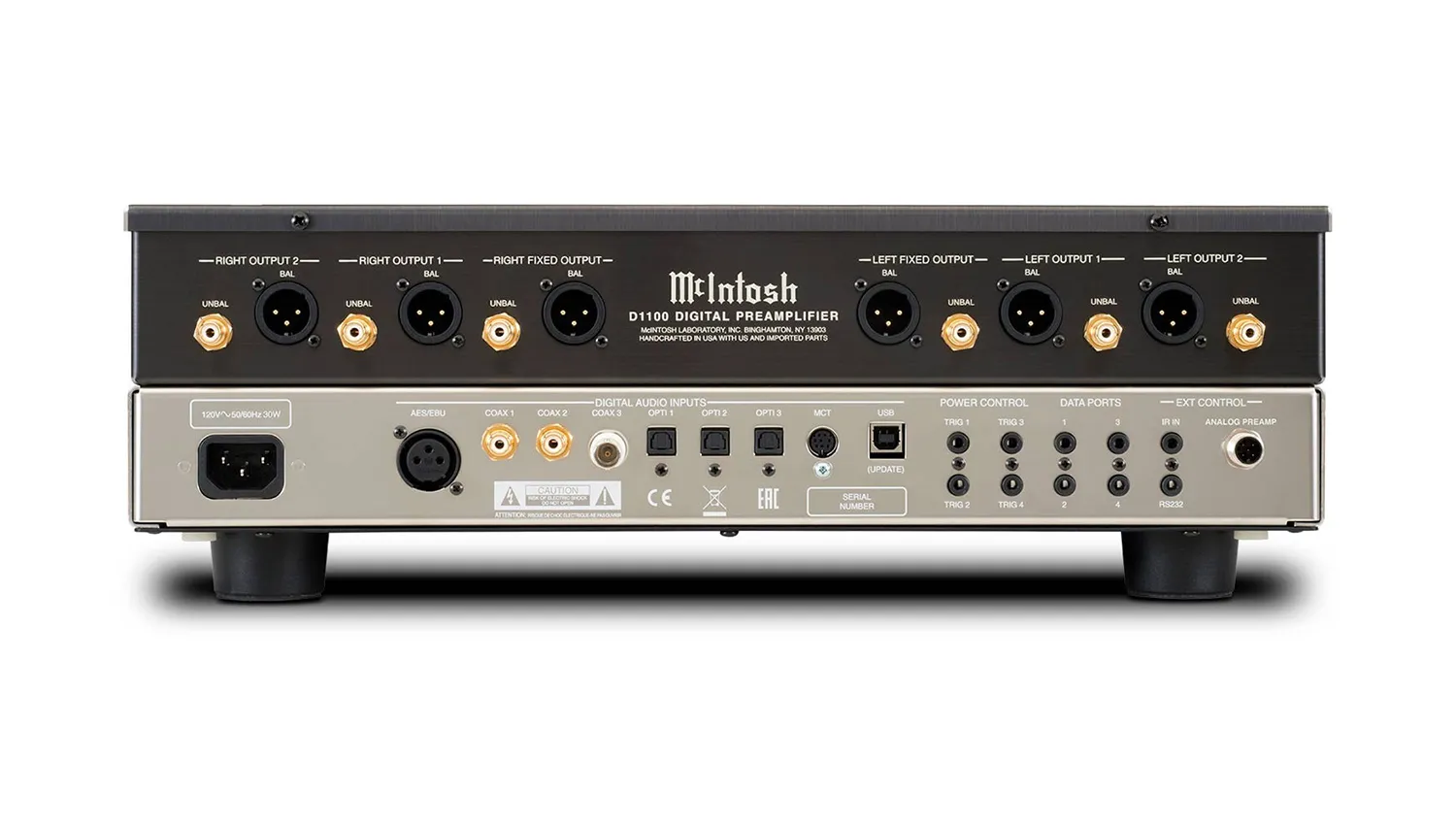 Pre Amply McIntosh D1100 mặt sau