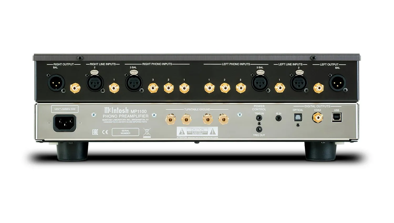 Pre Amply McIntosh MP1100 mặt sau