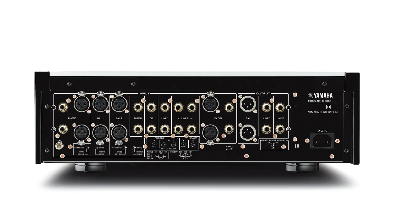 Amply yamaha C-5000 mặt sau