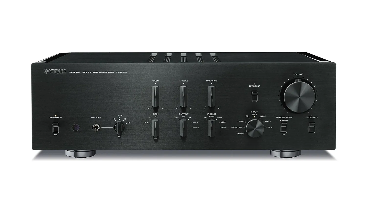 Amply yamaha C-5000 black mặt trước