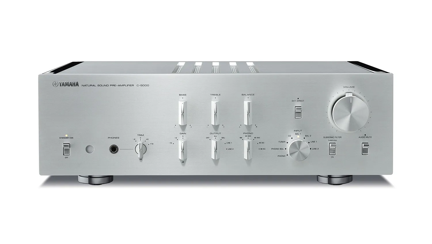 Amply yamaha C-5000 silver mặt trước