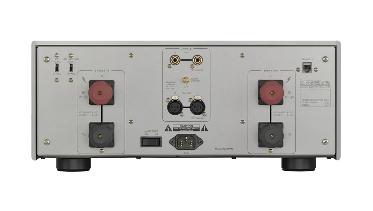 mặt sau Power Ampli Luxman M700U